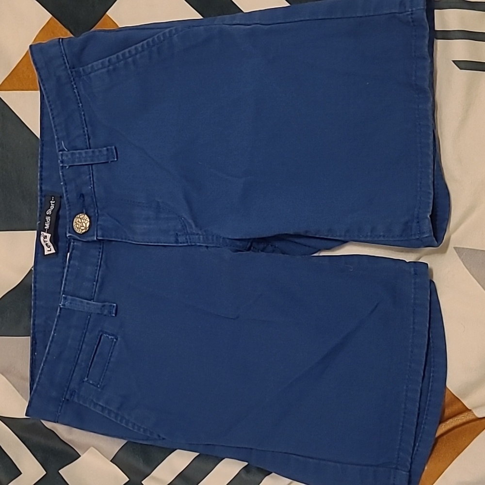 Girl's Levi Midi Short Blue Size 7 Regular